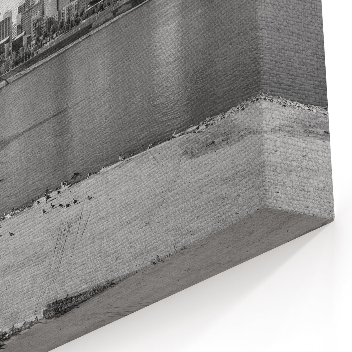 Black & White Cincinnati Skyline Wall Art - Downtown Cityscape Photography