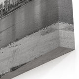 Black & White Cincinnati Skyline Wall Art - Downtown Cityscape Photography