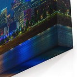Cincinnati Night Skyline - Illuminated Cityscape Wall Art Print