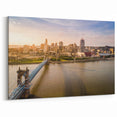 Cincinnati Skyline at Sunrise - Warm Golden Hour Cityscape Wall Art