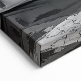 Elegant Black and White Harbor Wall Art - Serene Coastal Nautical Scene