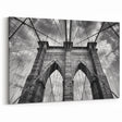 Architectural Bridge Perspective Art - Black and White Canvas Print