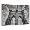 Architectural Bridge Perspective Art - Black and White Canvas Print