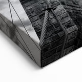 Architectural Bridge Perspective Art - Black and White Canvas Print