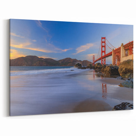 Golden Gate Bridge at Sunset - Vibrant Coastal Canvas Print