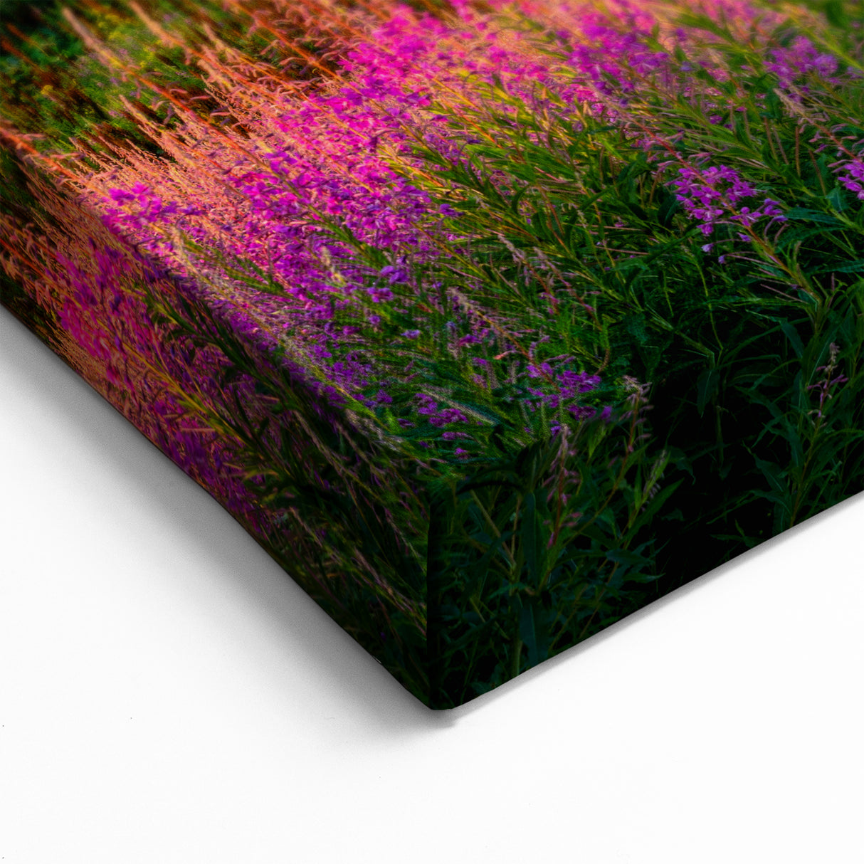 Colorful Mountain Village Wall Art - Vibrant Landscape with Wildflowers