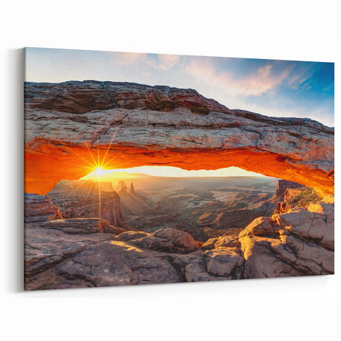 Breathtaking Canyon Sunrise Wall Art - Scenic Canyon Canvas Prints