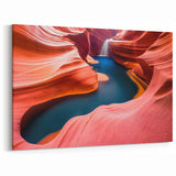 Abstract Canyon Waterfall Art - Scenic Canyon Canvas Prints for Decor
