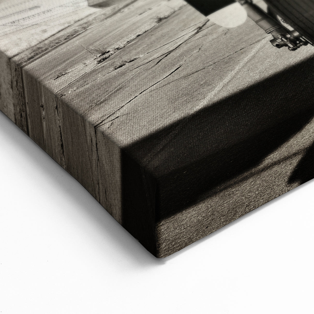 Vintage Aircraft Art: Classic Twin-Prop Plane in Black and White Print