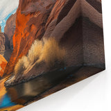 Vivid Canyon River Art - Scenic Canyon Canvas Prints for Home Decor