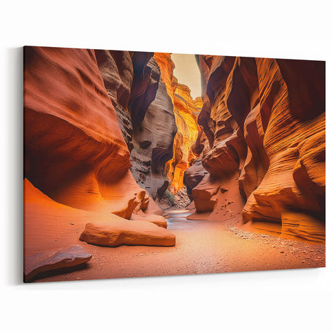 Pathway Golden Canyon Art - Scenic Canyon Home Decor for Canvas Prints