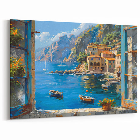 Nautical Harbor Views Wall Art – Coastal Harbor Canvas