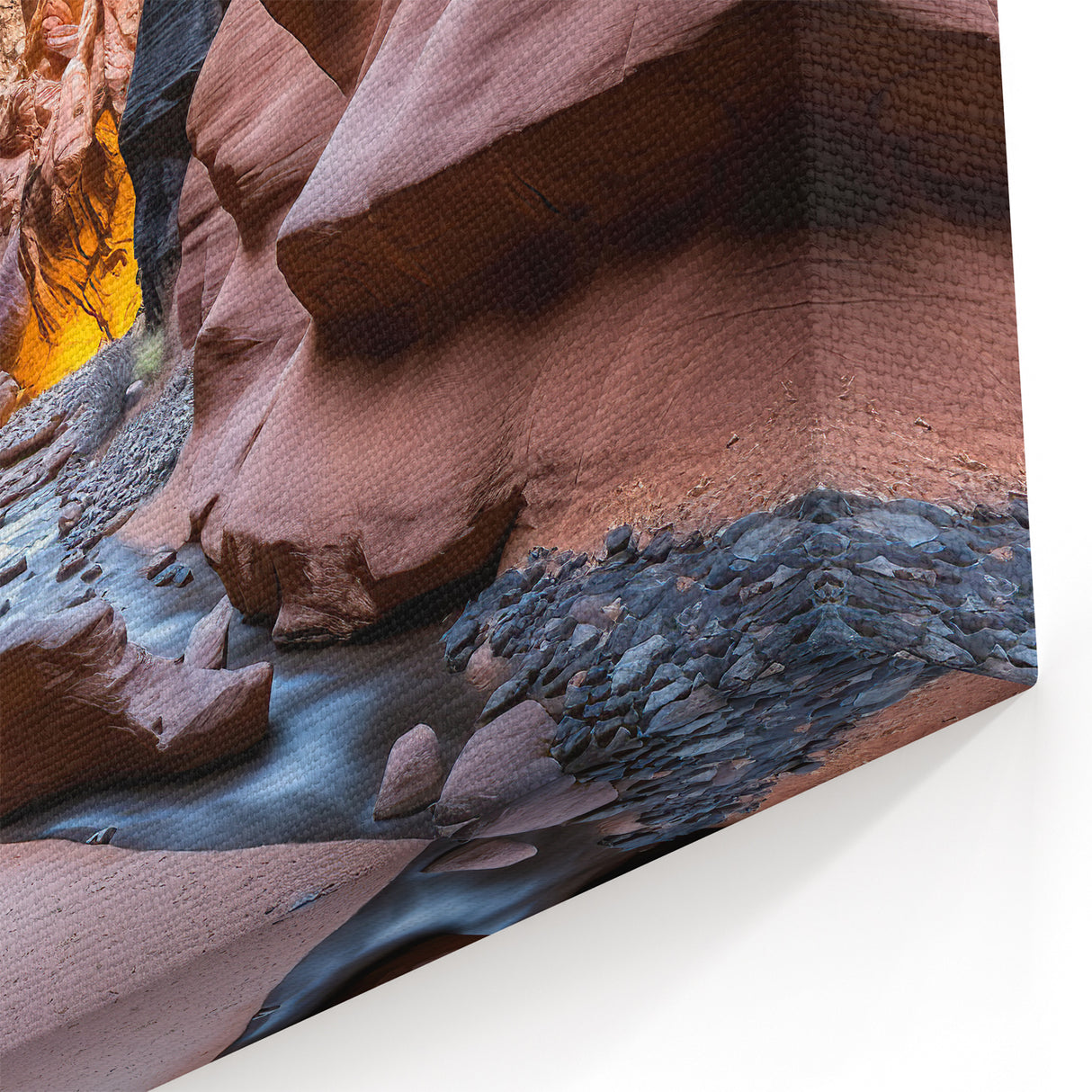 Serene Canyon Stream Art - Scenic Canyon Canvas Prints for Home Decor