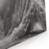 Black & White Canyon Wall Art - Abstract Scenic Canyon Art for Home Decor