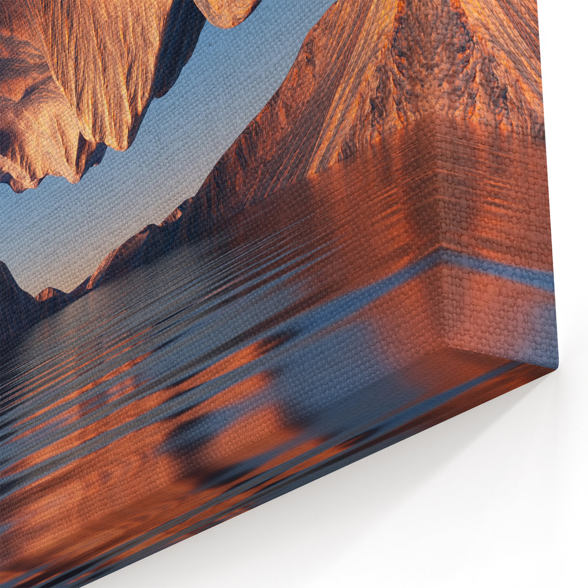 Abstract Canyon Reflection Wall Art - Surreal Scenic Canvas Decor
