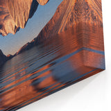 Abstract Canyon Reflection Wall Art - Surreal Scenic Canvas Decor
