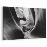 Black & White Canyon Wall Art - Abstract Nature Canvas Prints for Decor