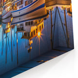 Evening Harbor Lights Art – Vibrant Coastal Photography