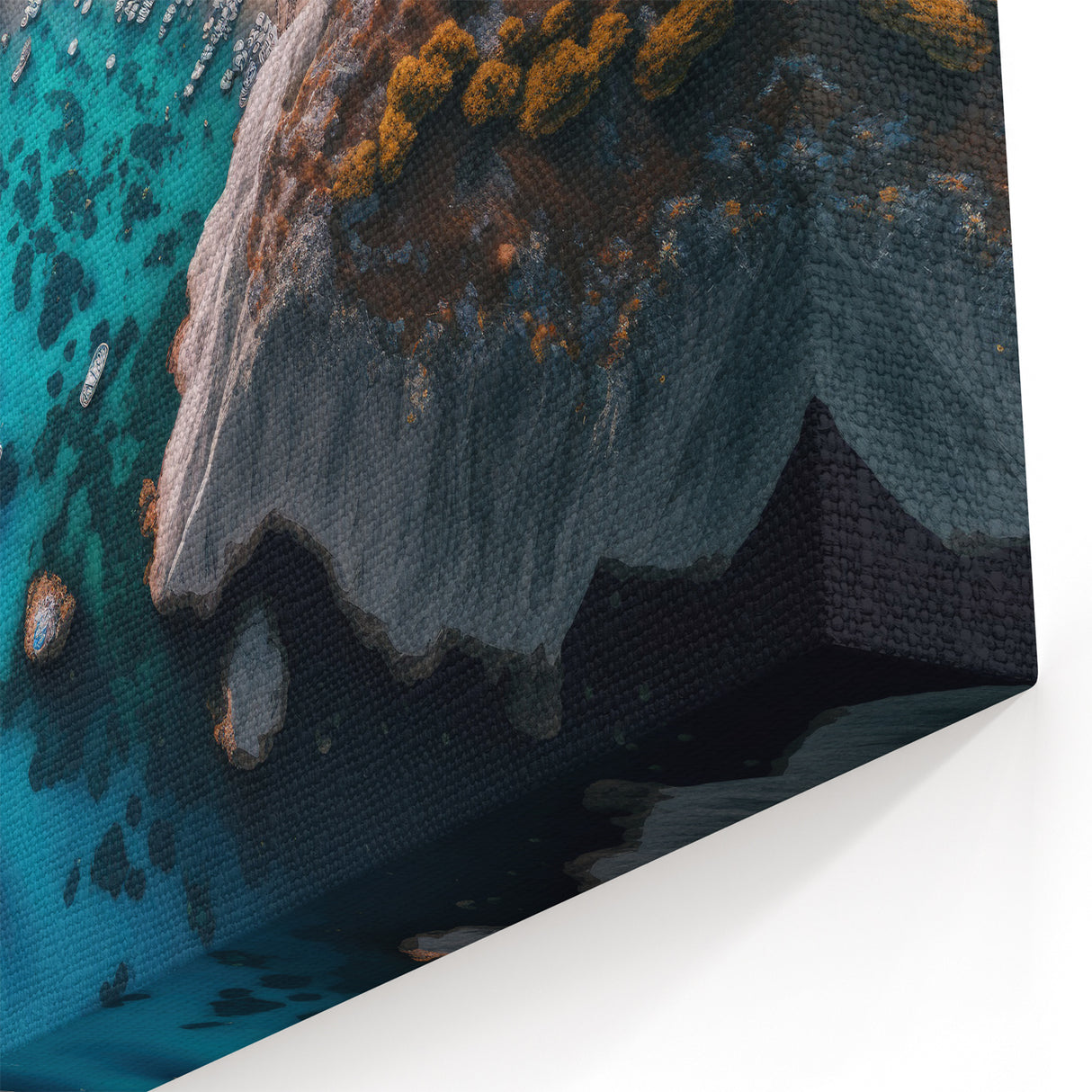 Calm Harbor Reflections Art – Coastal Blue Canvas Print