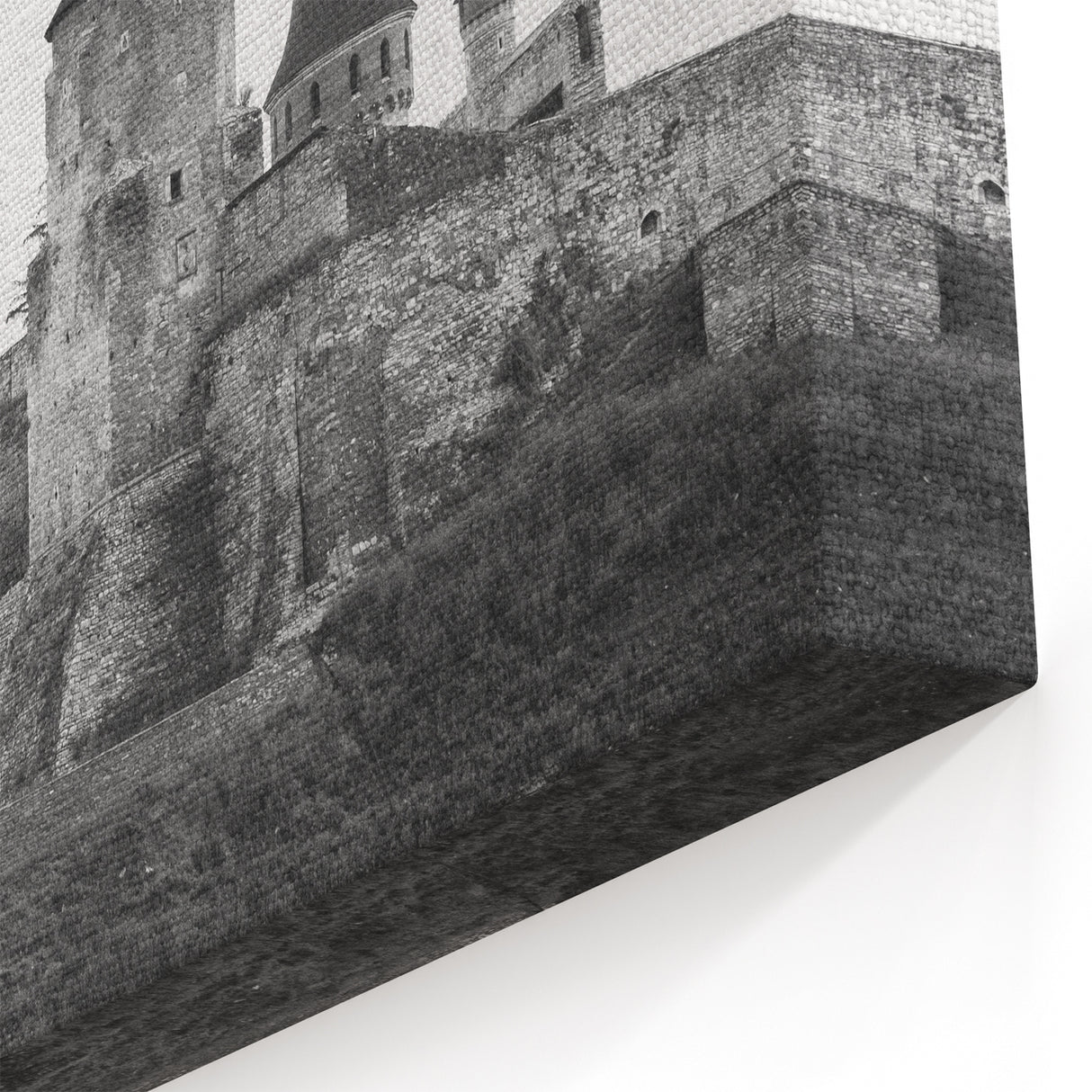 Medieval Castle Wall Art - Historic Castle Prints Black and White Photography