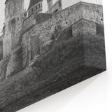 Medieval Castle Wall Art - Historic Castle Prints Black and White Photography