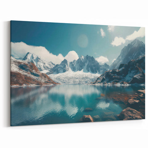 Majestic Mountain Harbor - Stunning Coastal Scenery Wall Art Print