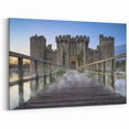 Medieval Castle Wall Art - Misty Bridge Castle Print Scenic Photography