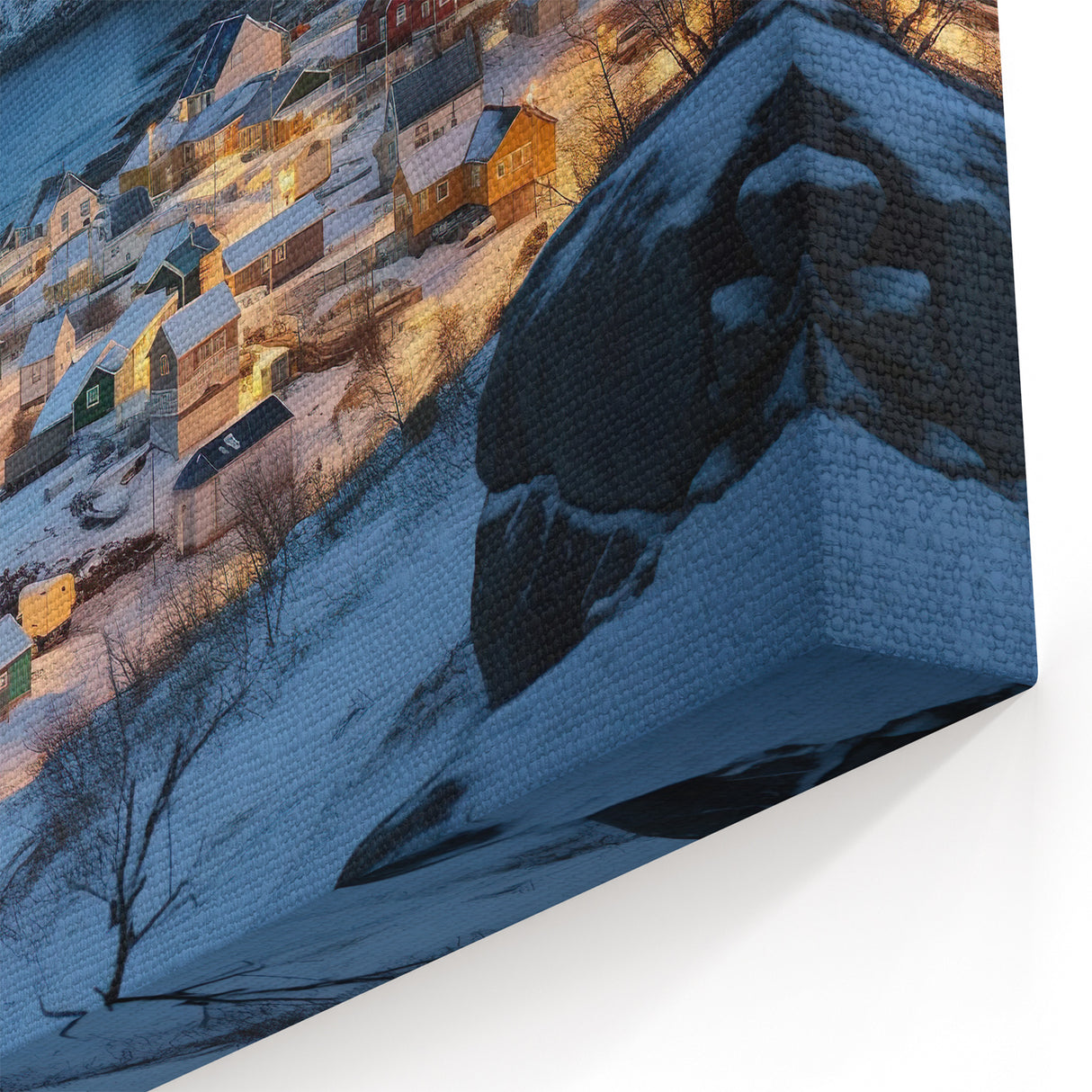 Winter Harbor Serenity - Captivating Coastal Wall Art for Tranquil Decor