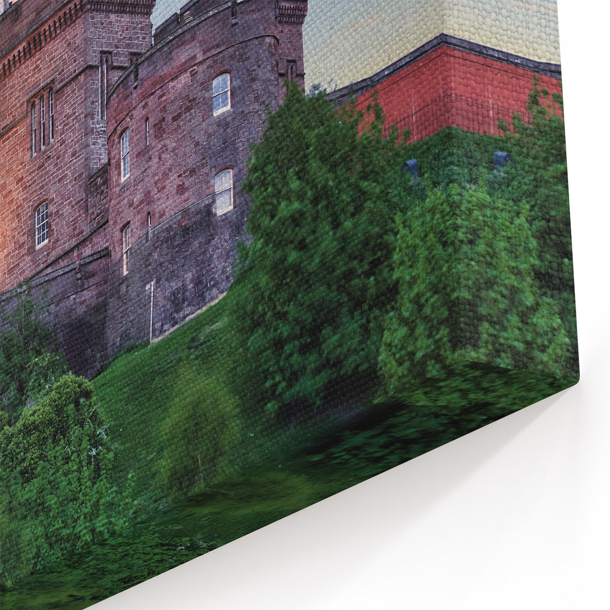 Sunset Castle Wall Art - Illuminated Castle Print in Vibrant Colors