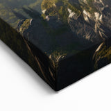 Mountain Castle Wall Art - Majestic Castle Print in Scenic Landscape
