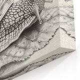 Monochrome Snail Wall Art - Intricate Line Drawing on Canvas & Prints