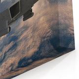 Modern Stealth Jet Over Clouds - Striking Aviation Wall Art Decor