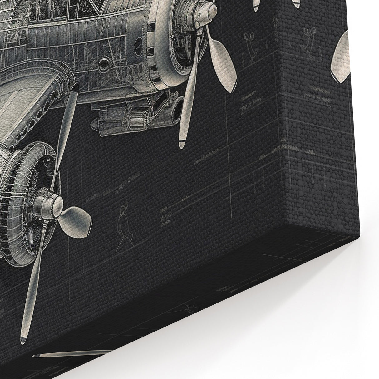 Vintage Aircraft Blueprint - Detailed Aviation Art for Enthusiasts