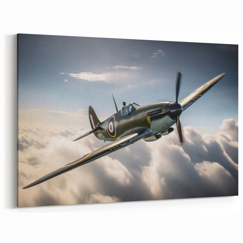 Classic WWII Fighter in Flight - Iconic Vintage Aviation Wall Art