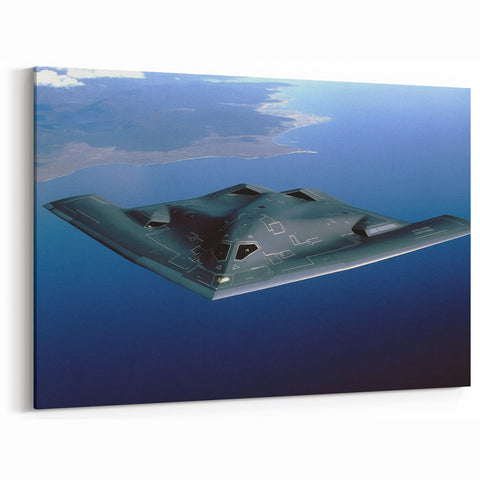 Stealth Bomber Over Ocean - Futuristic Aviation Wall Art for Enthusiasts