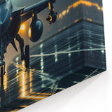 Fighter Jet on Runway at Night - Bold Aviation Wall Art Decor