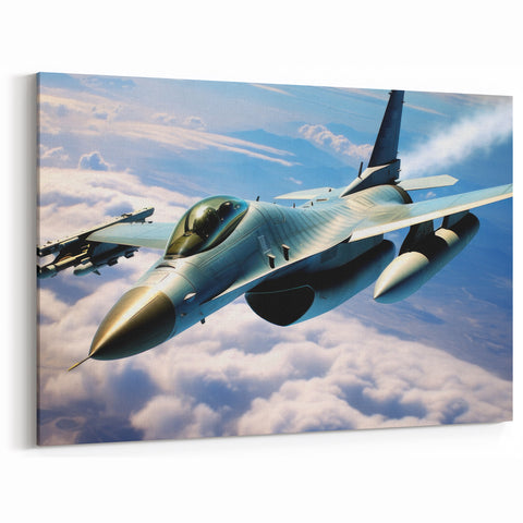 Sleek Fighter Jet Art - Modern Aviation Wall Decor for Home & Office