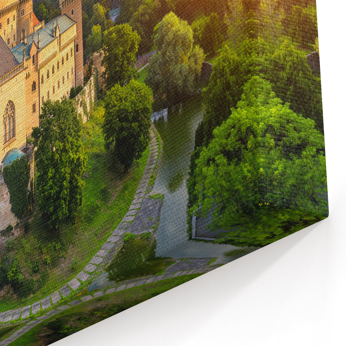 Sunset Castle Landscape Art - Stunning European Castle Wall Print