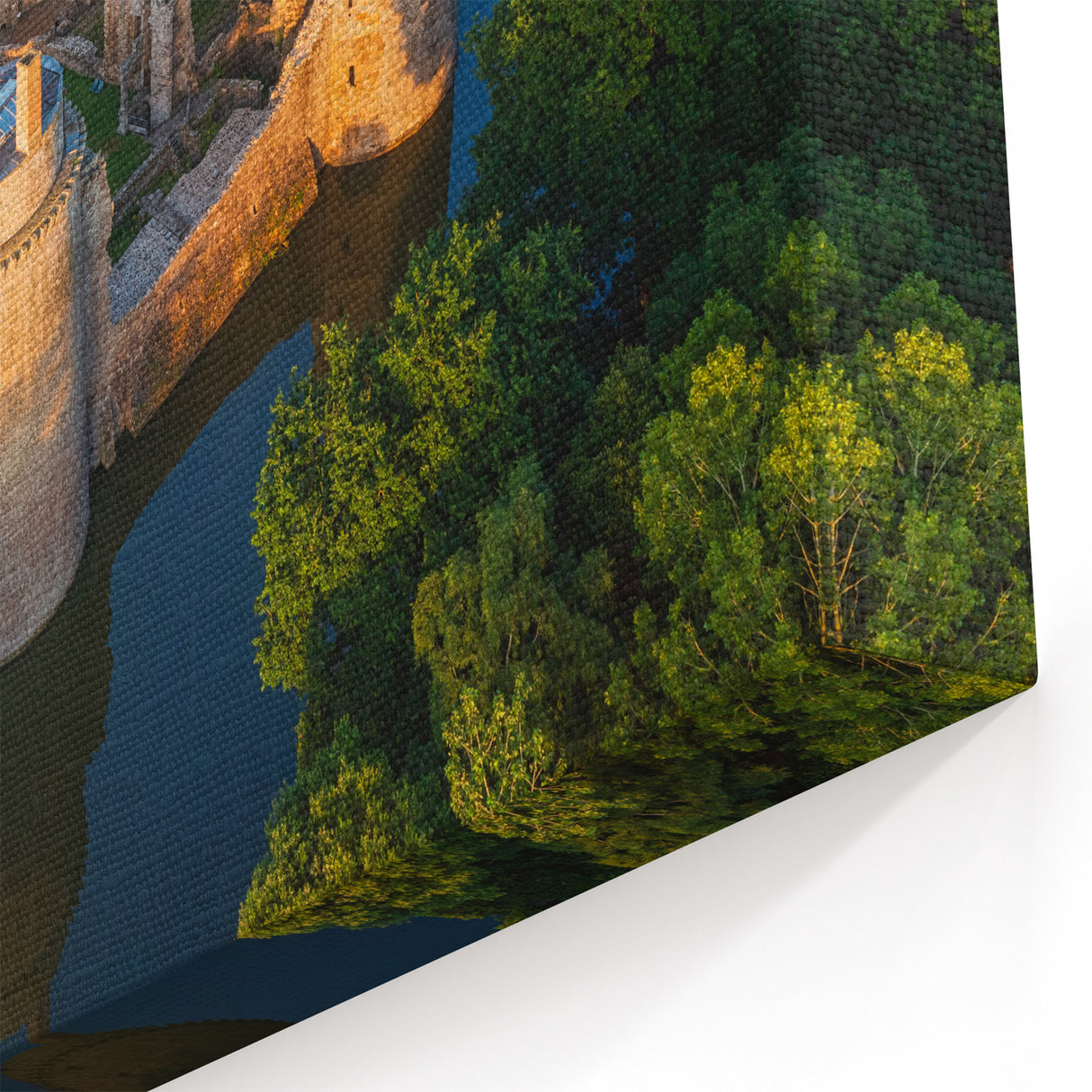 Aerial Castle Wall Art - Majestic Medieval Fortress Landscape Print