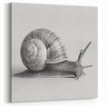 Minimalist Snail Wall Art | Elegant Black & White Canvas & Prints