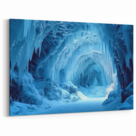 Enchanting Ice Cave Wall Art - Stunning Frozen Landscape Photography Decor