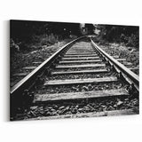 Monochrome Railroad Wall Art - Black and White Railway Photography Print