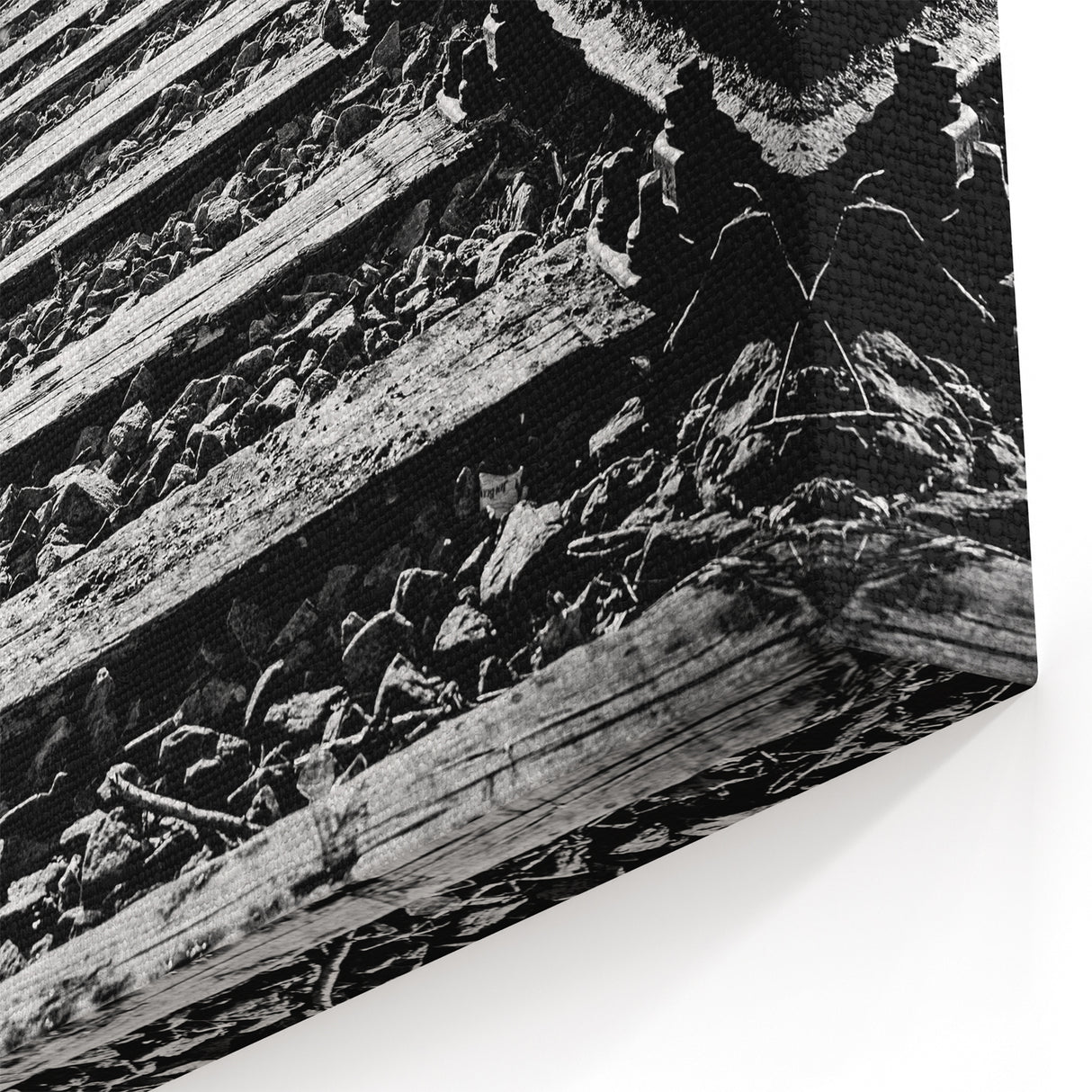 Monochrome Railroad Wall Art - Black and White Railway Photography Print