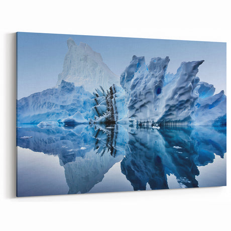 Shipwrecked Iceberg Canvas - Arctic Reflections in Polar Waters
