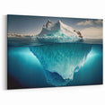 Hidden Depths Iceberg Art - Majestic Arctic Canvas Print