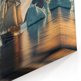 Voyage Through Iceberg Seas - Majestic Sailing Ship Canvas Art