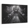 Vintage Railroad Tunnel Wall Art - Scenic Railway Photography Canvas Print
