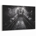 Vintage Railroad Tunnel Wall Art - Scenic Railway Photography Canvas Print