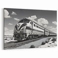 Vintage Train Wall Art - Black and White Historic Railway Photography