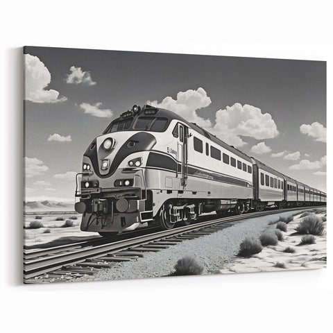 Vintage Train Wall Art - Black and White Historic Railway Photography